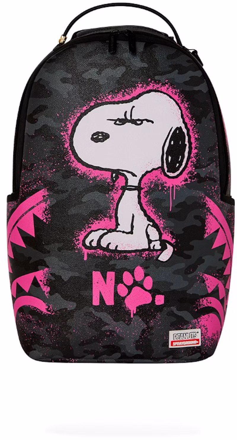 Sprayground Snoopy Pink Stencil Backpack Black/Pink