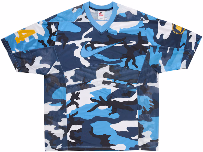 Supreme Nike Football Jersey Blue Camo