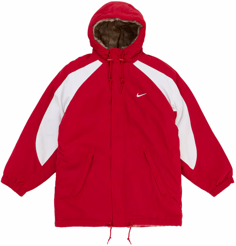 Supreme Nike Faux Fur Reversible Parka Red