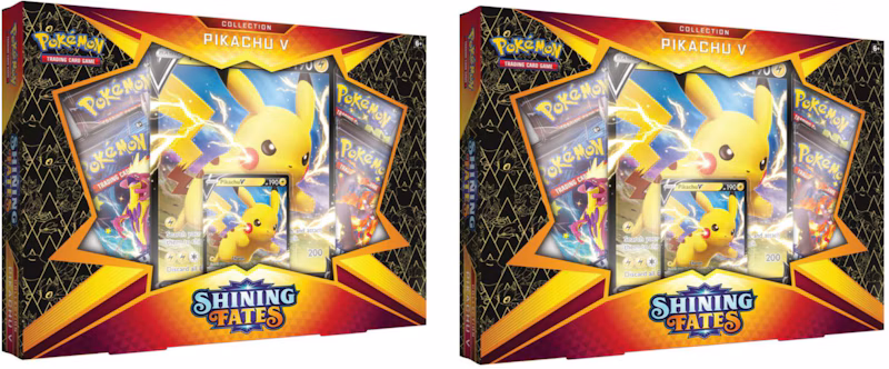 Pokémon TCG Shining Fates Pikachu V Collection Box 2x Lot