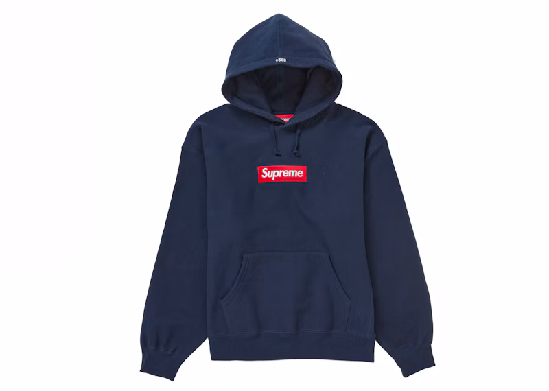 Supreme Box Logo Hooded Sweatshirt (FW24) Navy