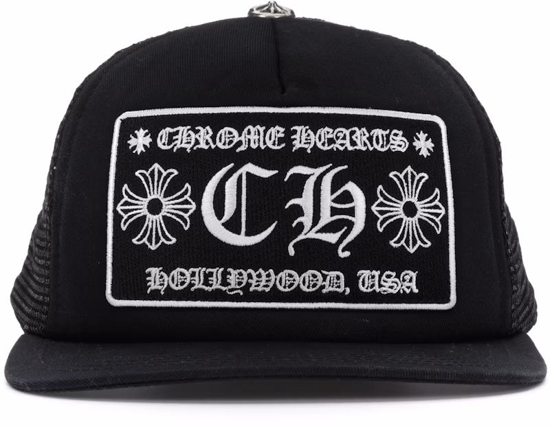 Chrome Hearts CH Hollywood Trucker Hat Black/Black