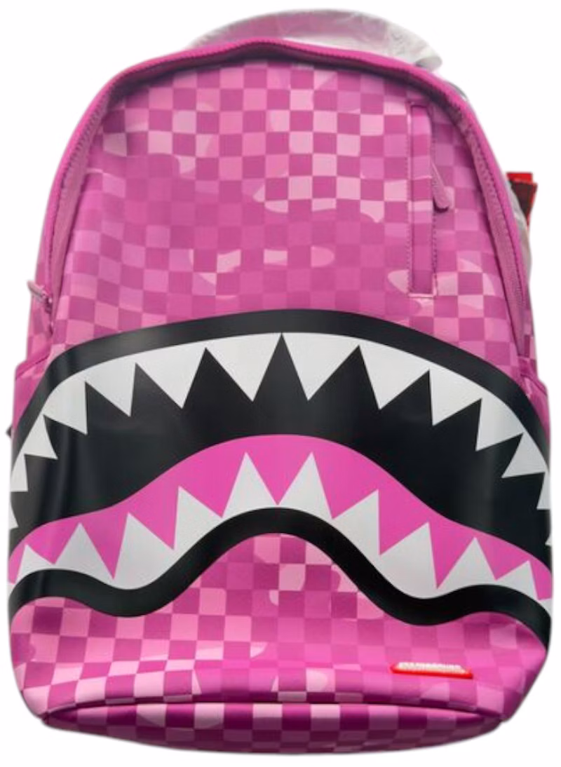 Sprayground Pink Camocheck Backpack Multicolor