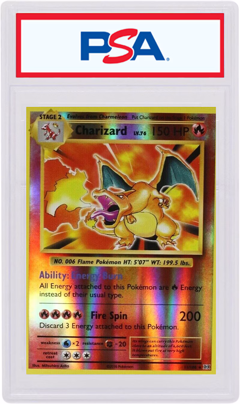 Charizard 2016 Pokemon TCG Evolutions Reverse Foil #11 (PSA or BGS Graded)