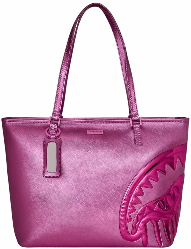 Sprayground Metallic Pink Metallic Drip Tote Multicolor