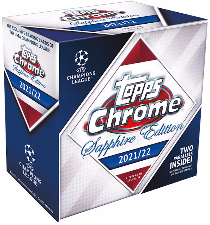 2021-22 Topps Chrome UEFA Champions League Sapphire Edition Soccer Box