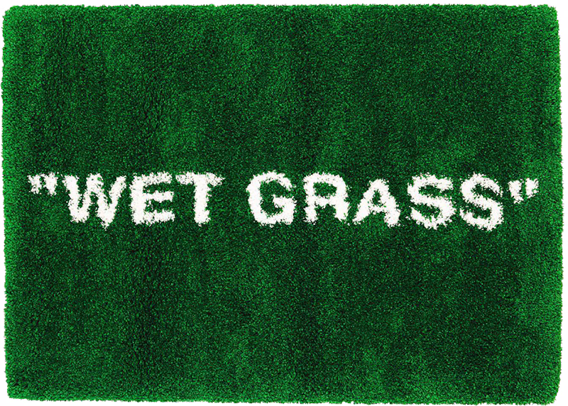 Virgil Abloh x IKEA MARKERAD "WET GRASS" Rug 195x133 CM Green