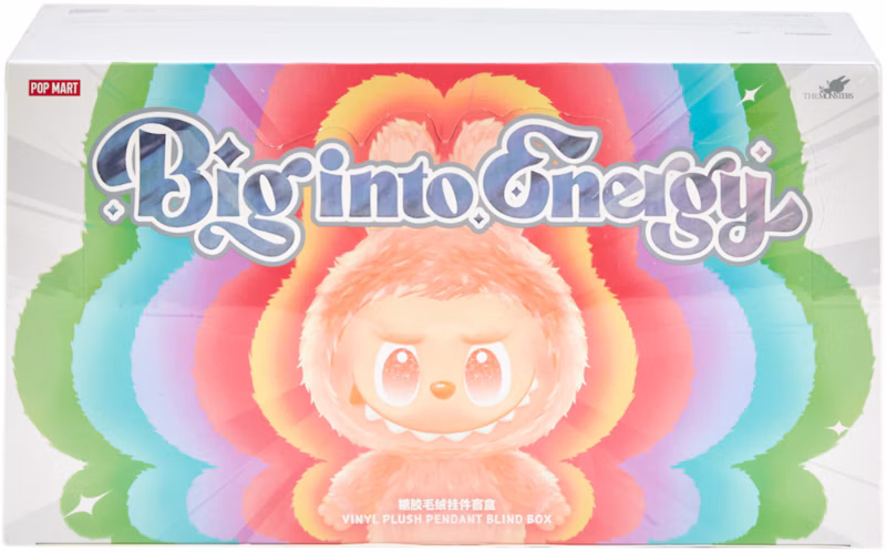 Pop Mart Labubu The Monsters Big into Energy Series Vinyl Plush Pendant Unsealed Case (6 Blind Boxes)