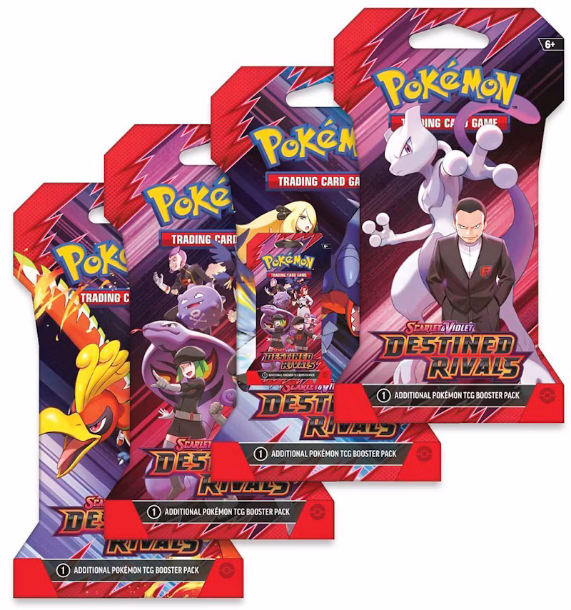 2025 Pokémon Scarlet & Violet Destined Rivals Booster Pack 4x Lot (Artwork May Vary)