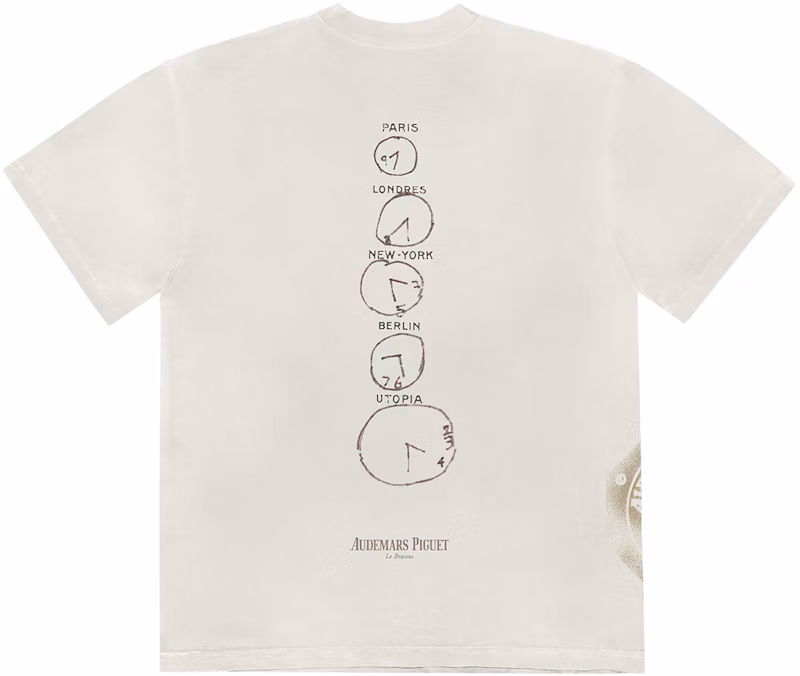 Travis Scott CJ x Audemars Piguet Time Zones Tee White