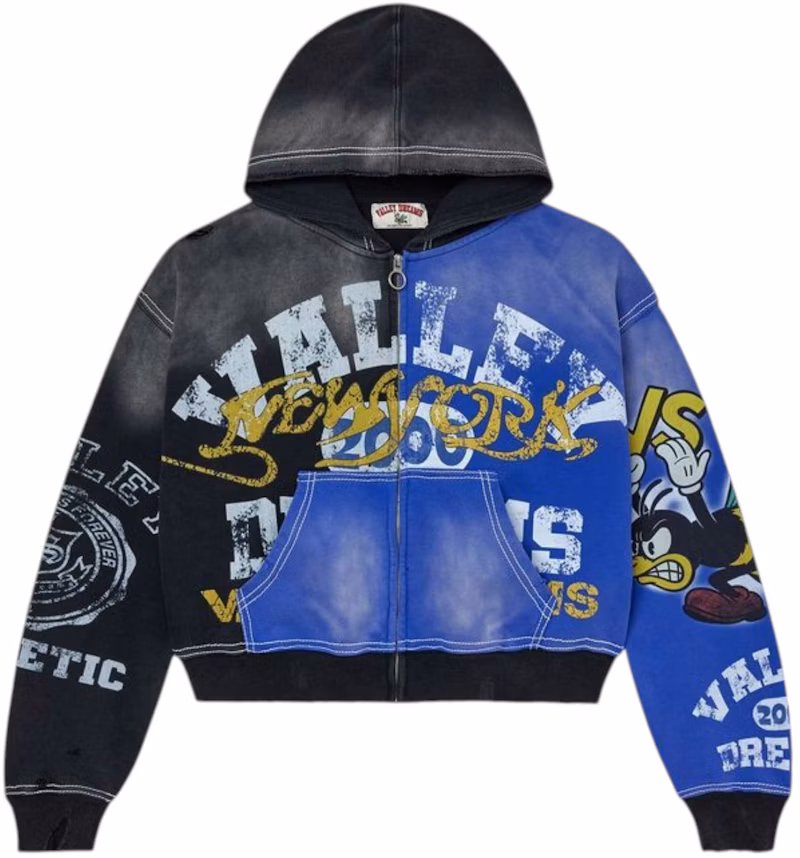 Vale Forever Bipolar Big Zip Up Hoodie Grey