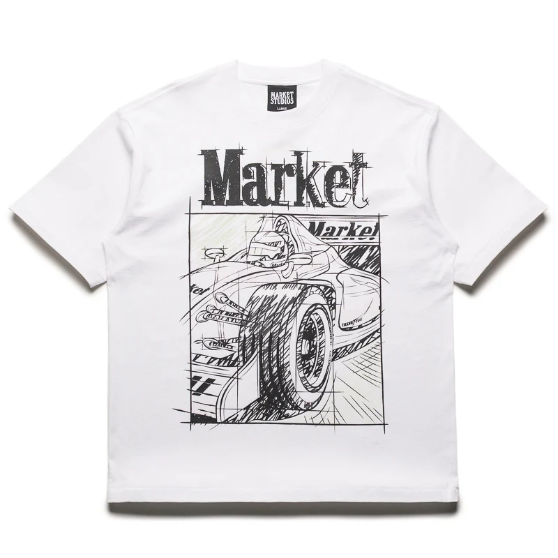 Market Scribbled Formula UV Tee - White