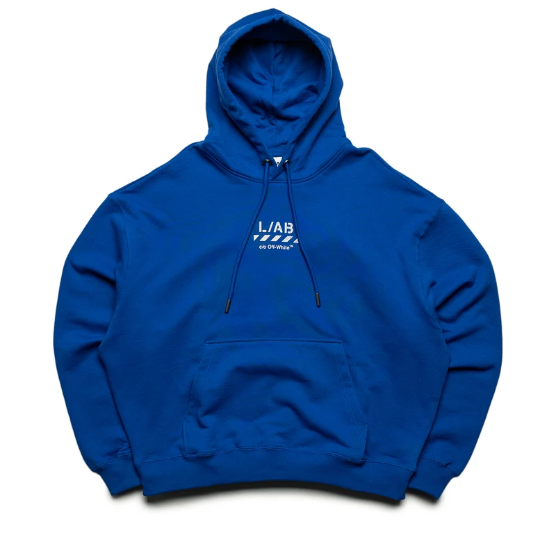 L/AB c/o Off-White Core Diagonal Hoodie - Cobalt Blue