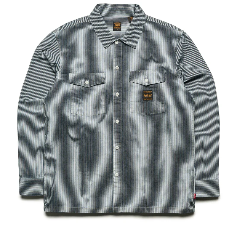 Levi Strauss & Co Levi's Relaxed L/S Denim Worker Shirt - Washington Stripe III