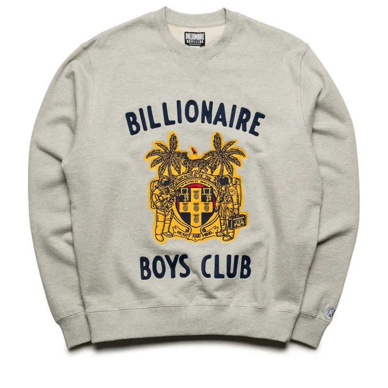 Billionaire Boys Club Crest Fleece - Heather Grey