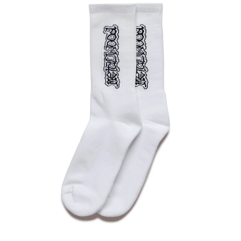 Metalwood Studio Dewey Crew Socks - White