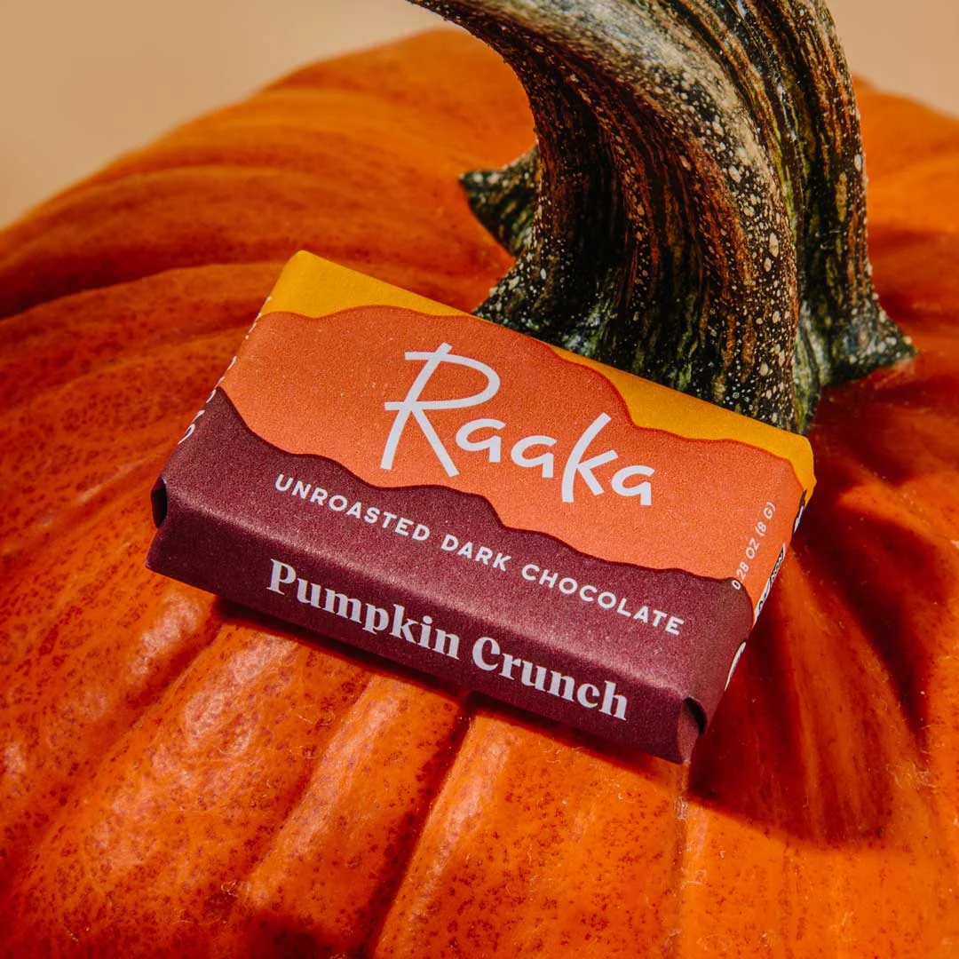 Raaka Chocolate Pumpkin Crunch Mini Chocolate Bars