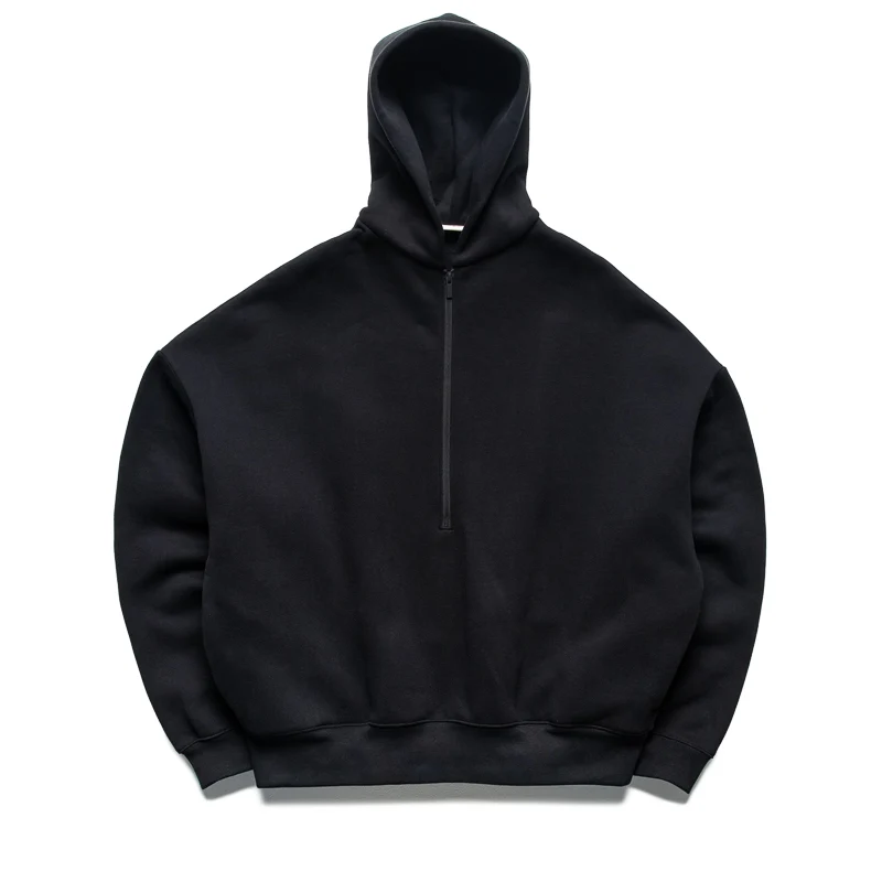 Fear Of God Essentials Property Lounge Half Zip Hoodie - Black