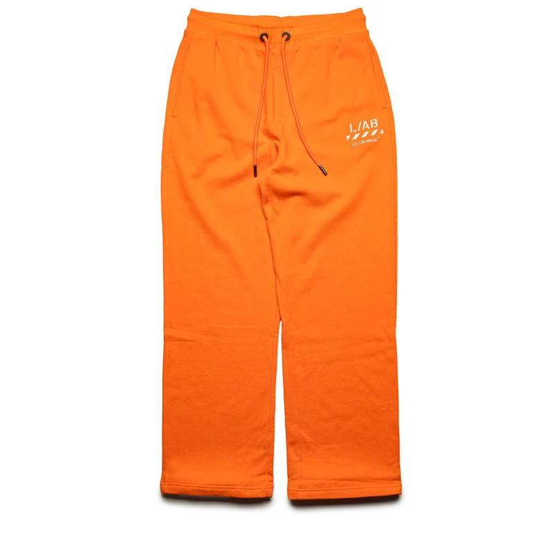 L/AB c/o Off-White Core Diagonal Relaxed Sweatpants - Orange Tiger