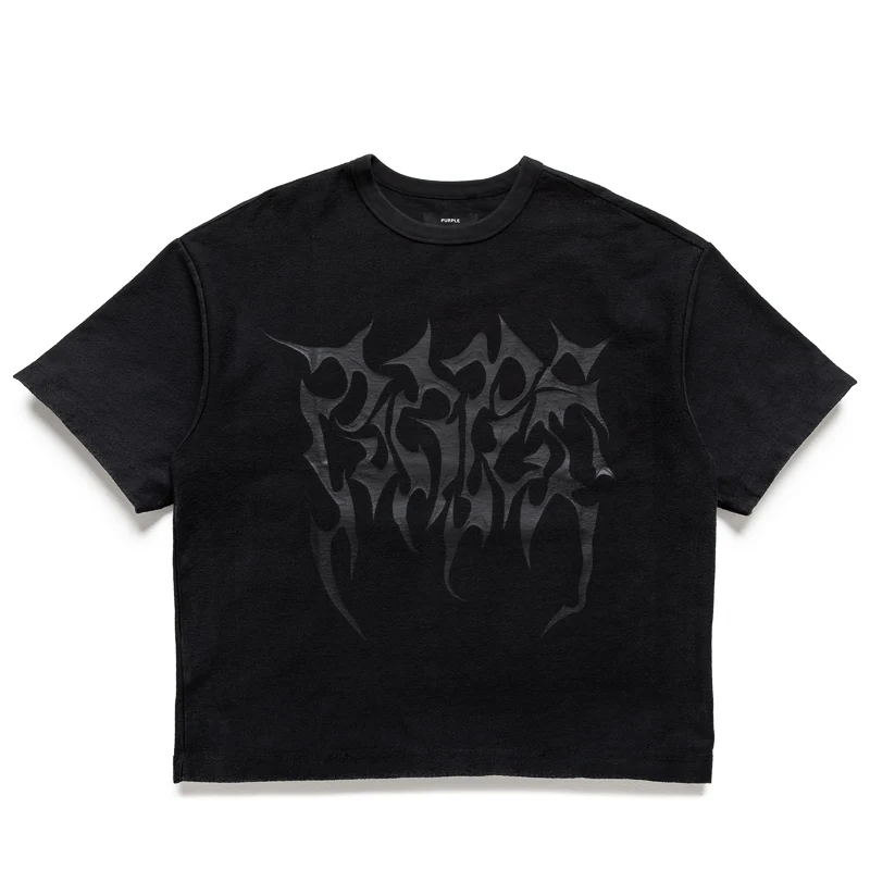 Purple Brand Jagged Wordmark Tee - Black