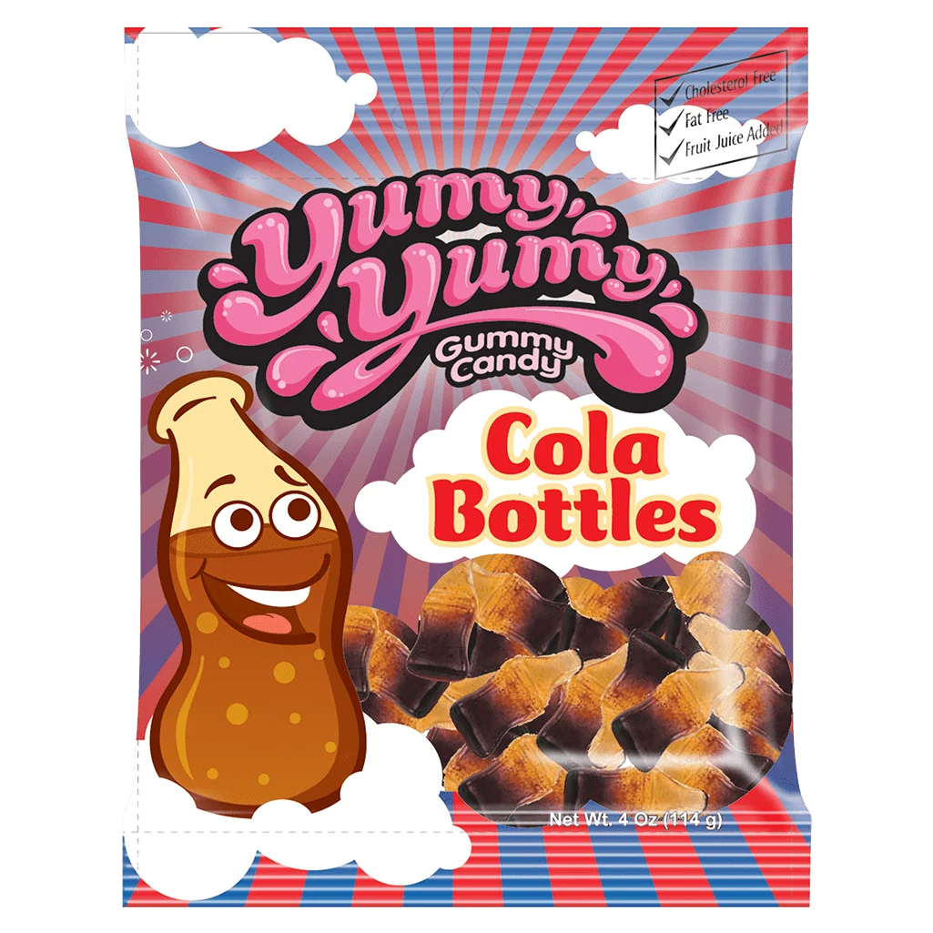 Kervan USA Yumy Yumy Cola Bottles Gummy Candy - 4-oz. Bag