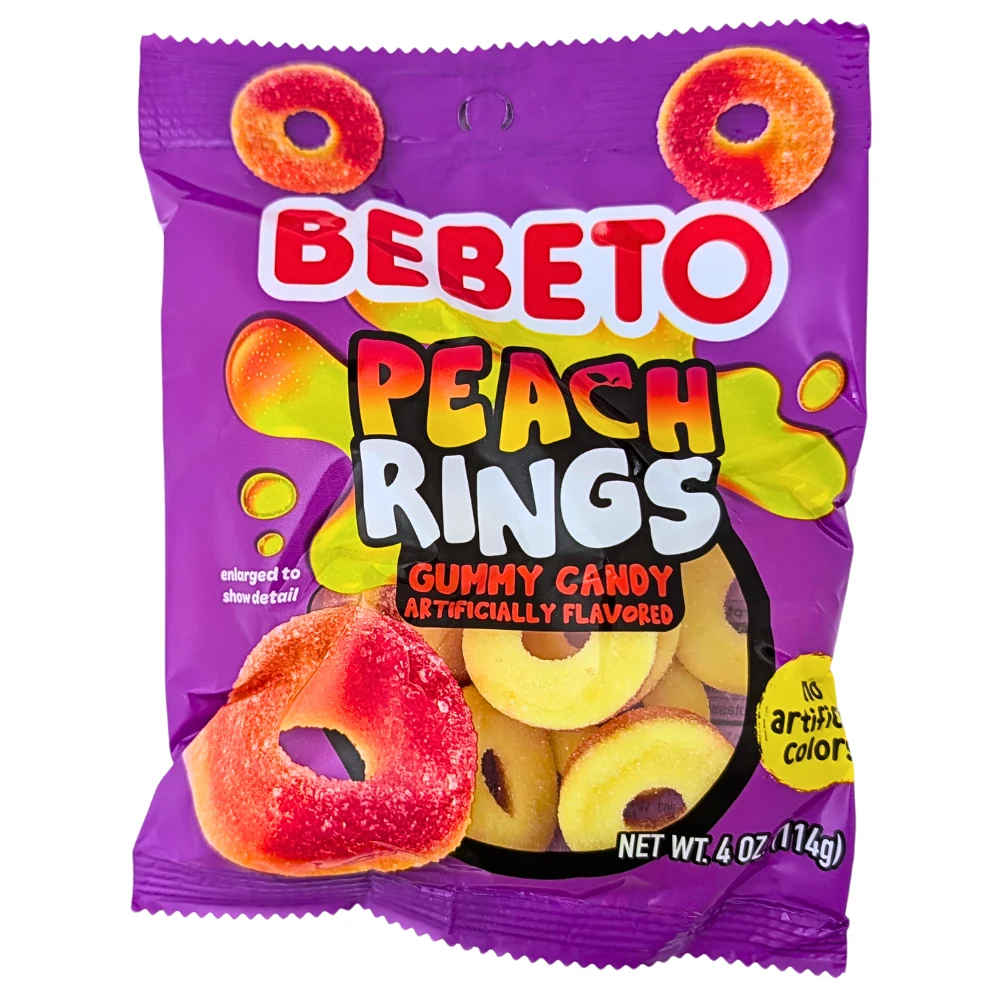 Bebeto Peach Rings Gummy - 4oz