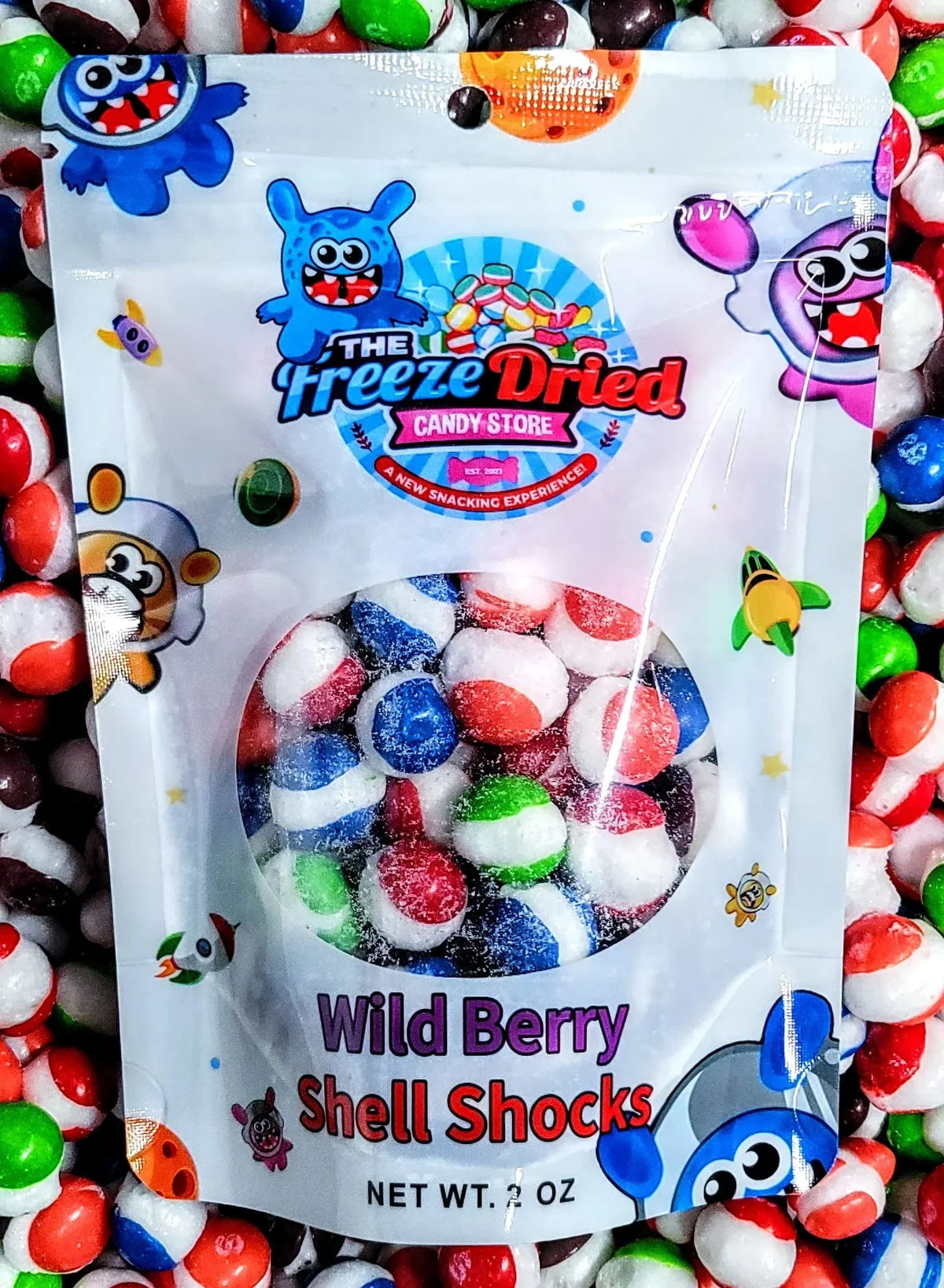 The Freeze Dried Candy Store Freeze Dried Wild Berry Shell Shocks Candy: 2oz