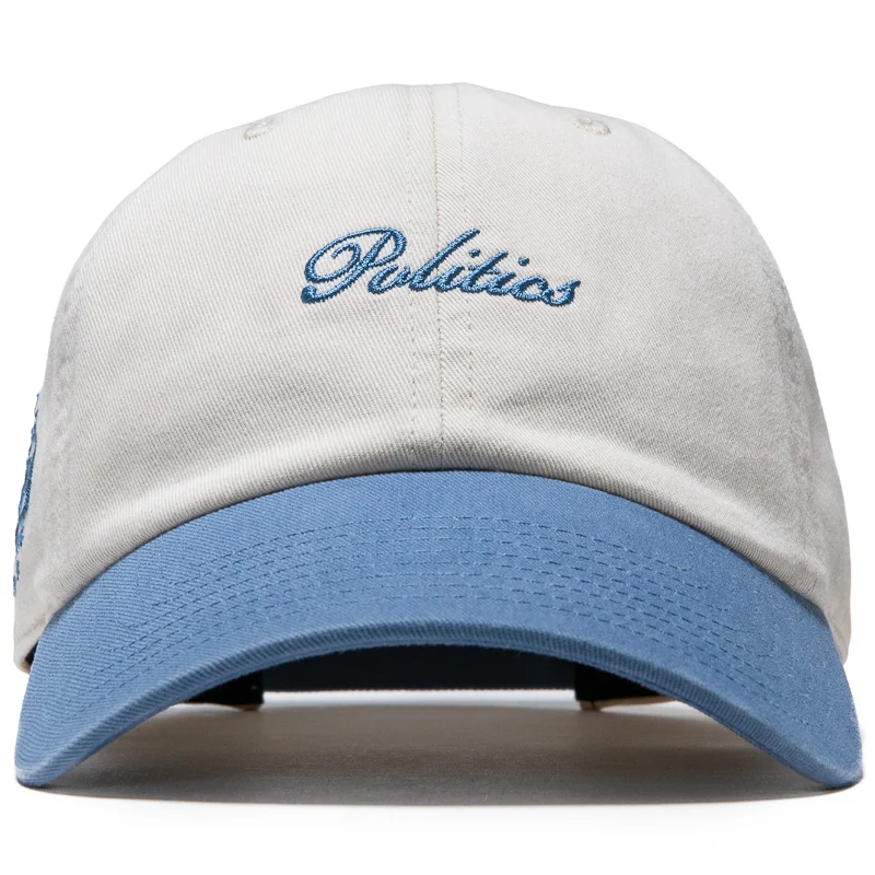 Politics x Mitchell & Ness 1904 Twill Strapback - Cream/Blue