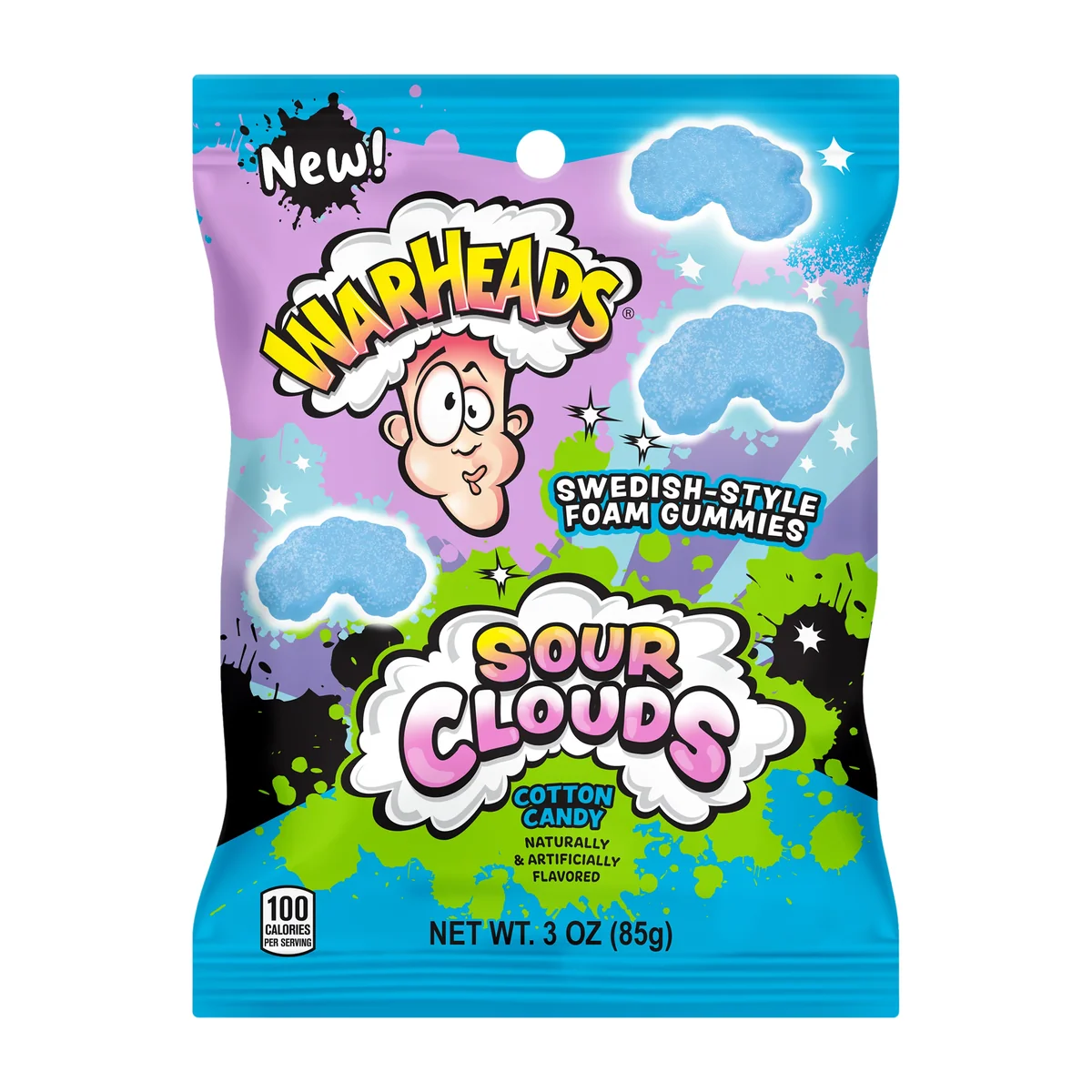 Candycopia Warheads Sour Clouds- Cotton Candy (3.0oz)