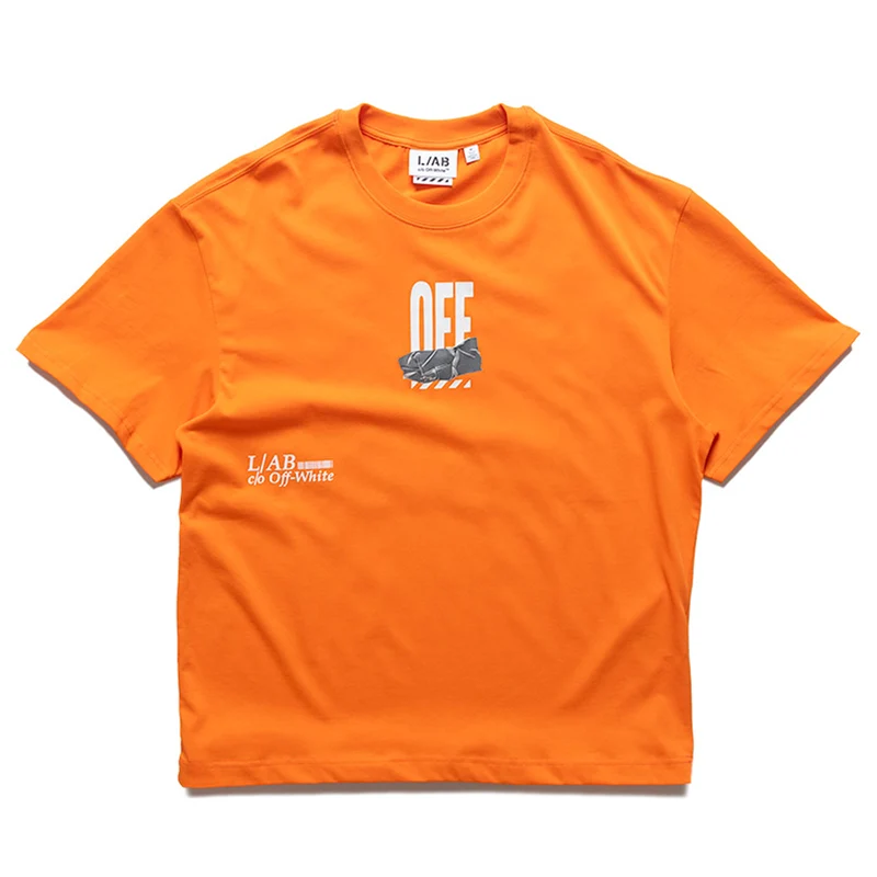L/AB c/o Off-White Off Active Duct Tape Tee - Orange Tiger