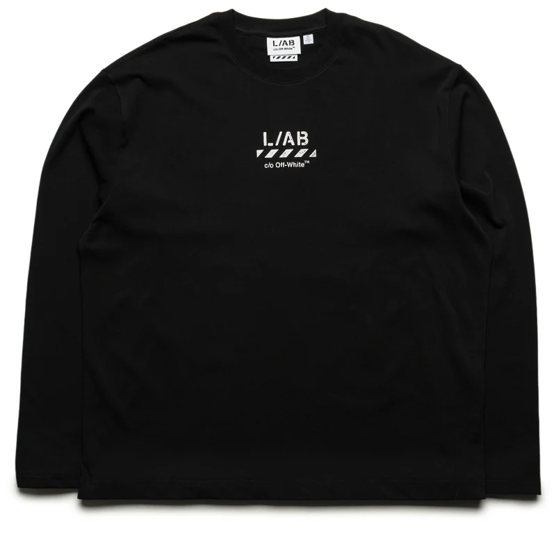 L/AB c/o Off-White Diagonal L/S Tee - Black