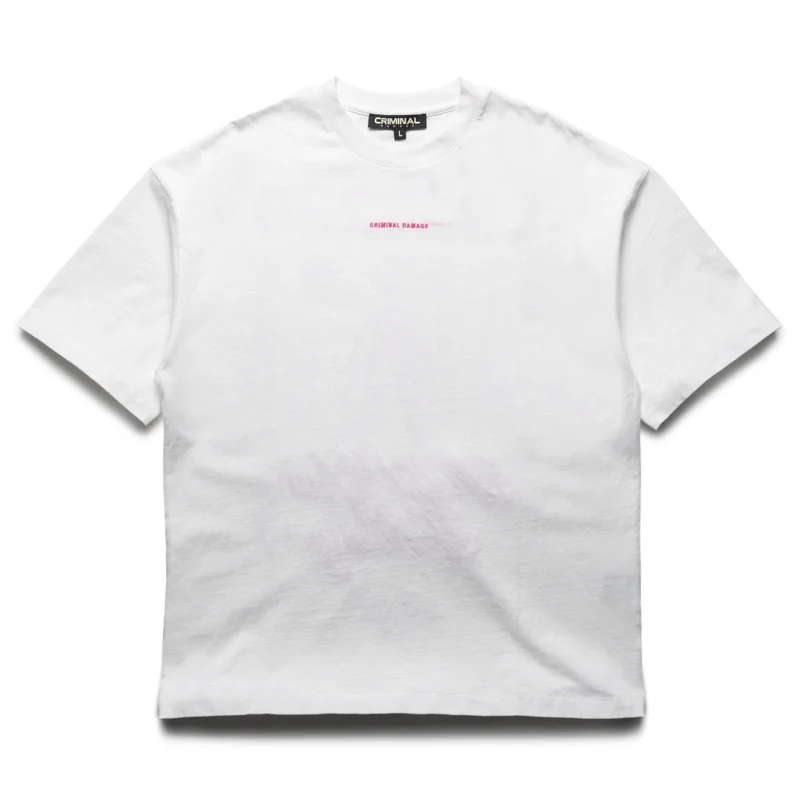 Criminal Damage Fantasy Fulfilled Tee - Off White/Pink