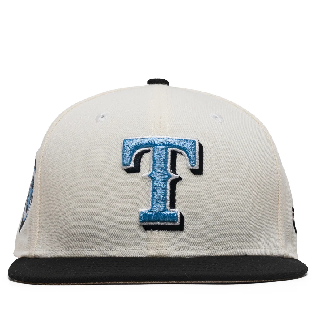 New Era x Politics Texas Rangers 59FIFTY Fitted - Chrome/Black