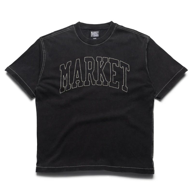 Market Big Stitch Tee - Black