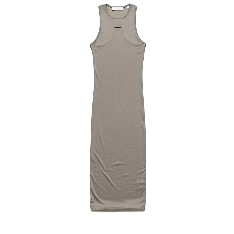 Women's Fear Of God Essentials Soft Rib Racerback Dress - Seal