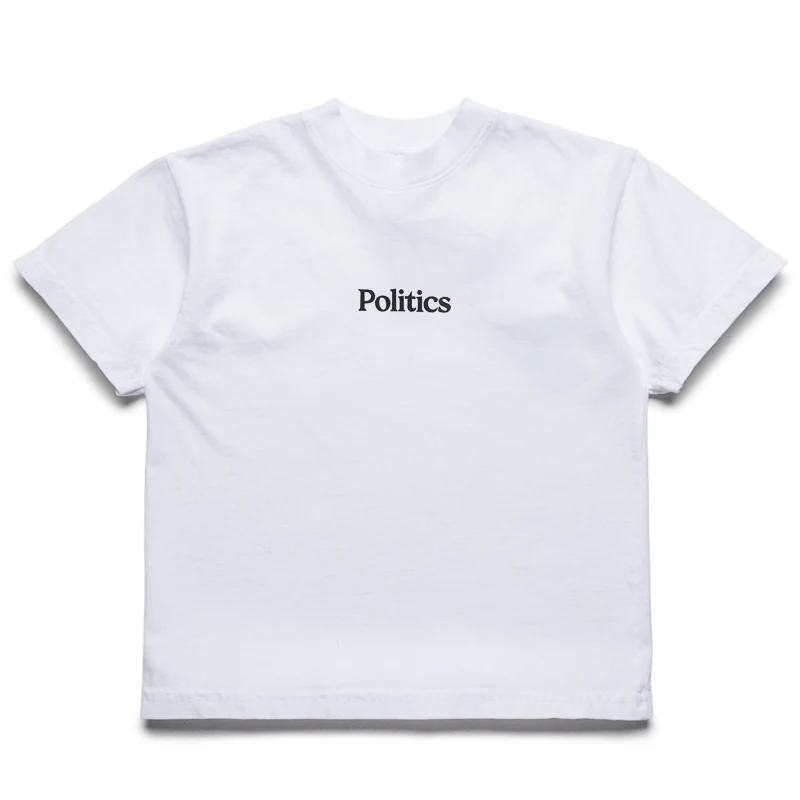 Kids Politics Serif Logo Tee - White