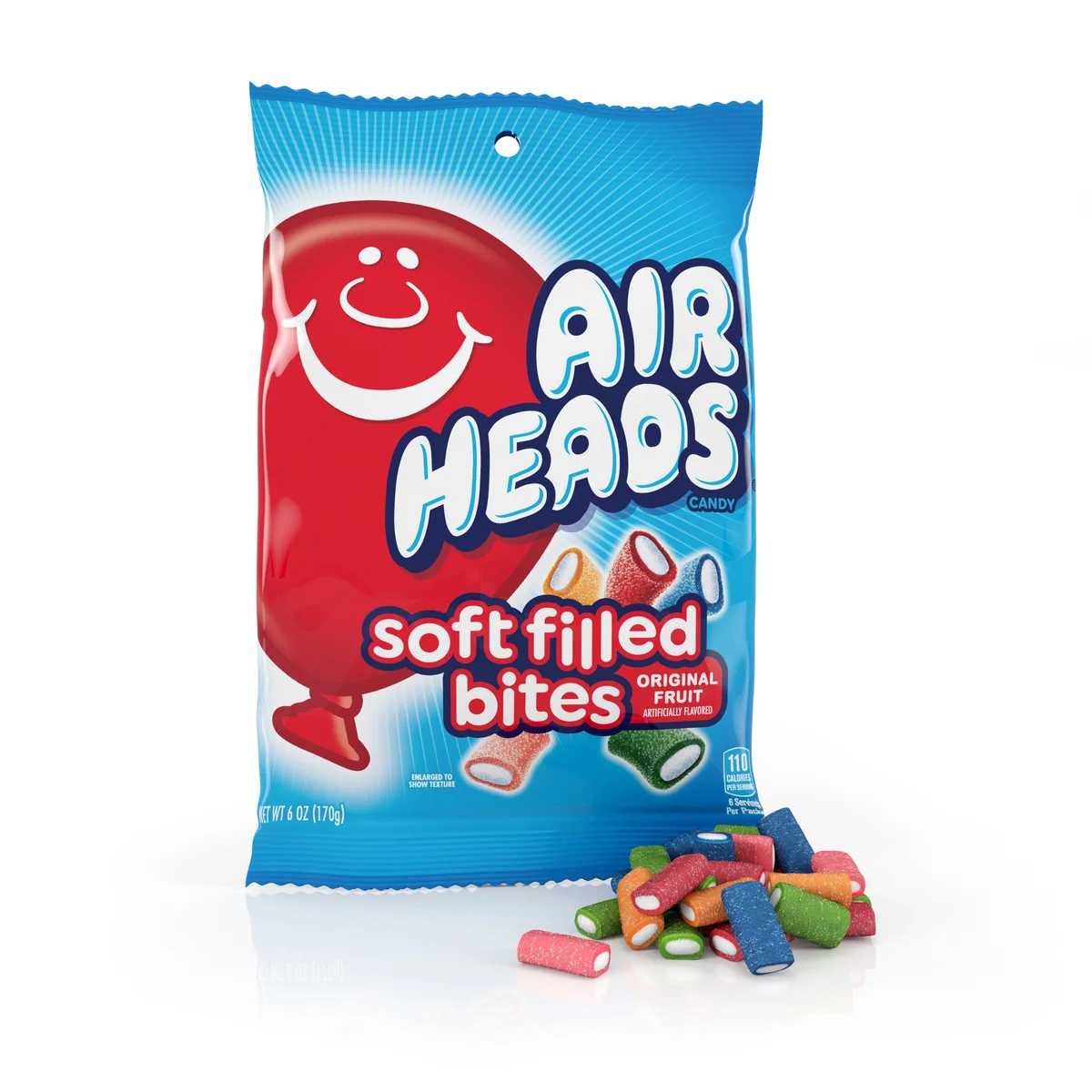 Perfetti Van Melle Airheads Soft Filled Chewy Bites Candy - 6-oz. Bag