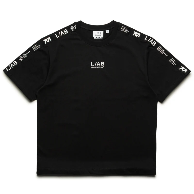 L/AB c/o Off-White Logo Tape Tee - Black
