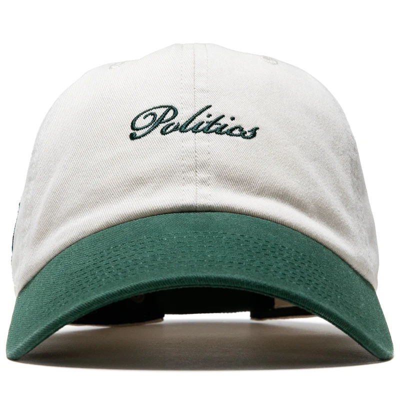 Politics x Mitchell & Ness 1904 Twill Strapback - Cream/Forest