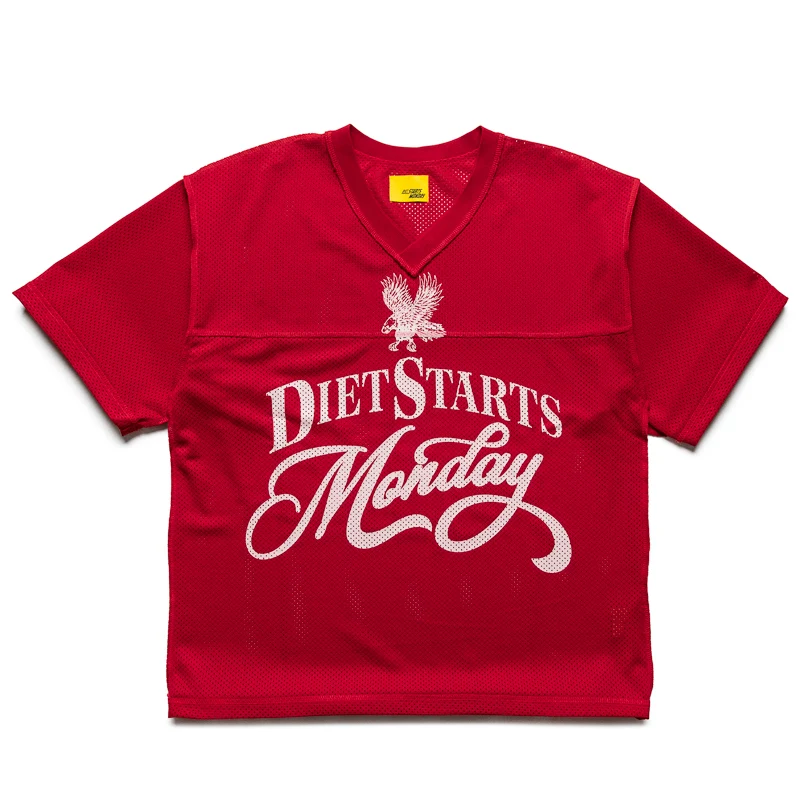 Diet Starts Monday State Champs Practice Jersey - Red/White