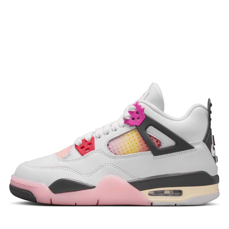 Jordan Brand Air Jordan 4 Retro 'Comic' (GS) - Off White/Fire Pink