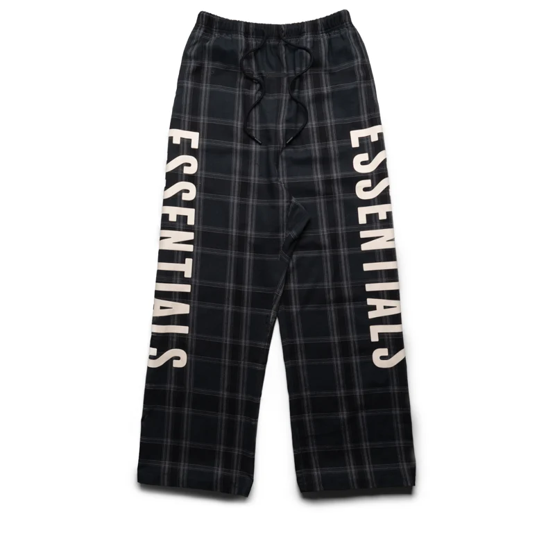 Fear Of God Essentials Flannel Lounge Pants - Vintage Black Plaid
