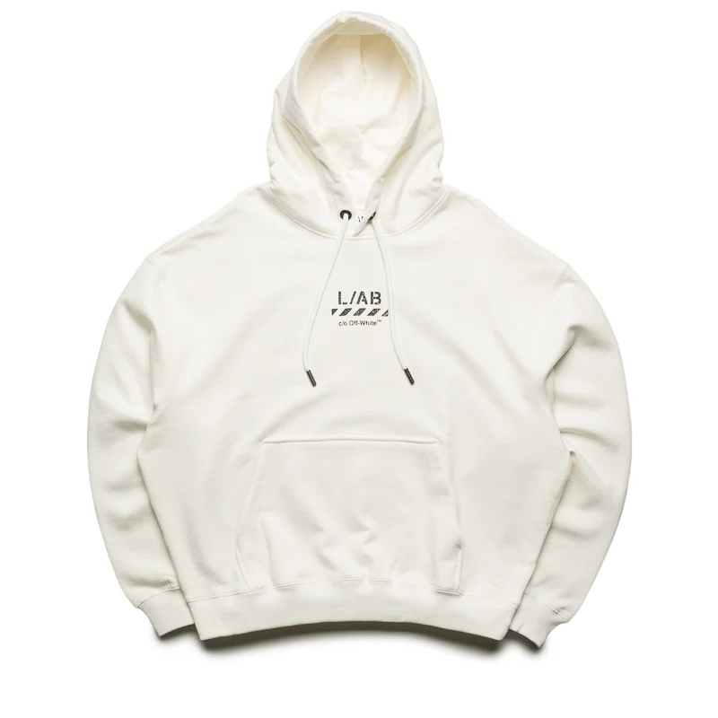 L/AB c/o Off-White Core Diagonal Hoodie - White