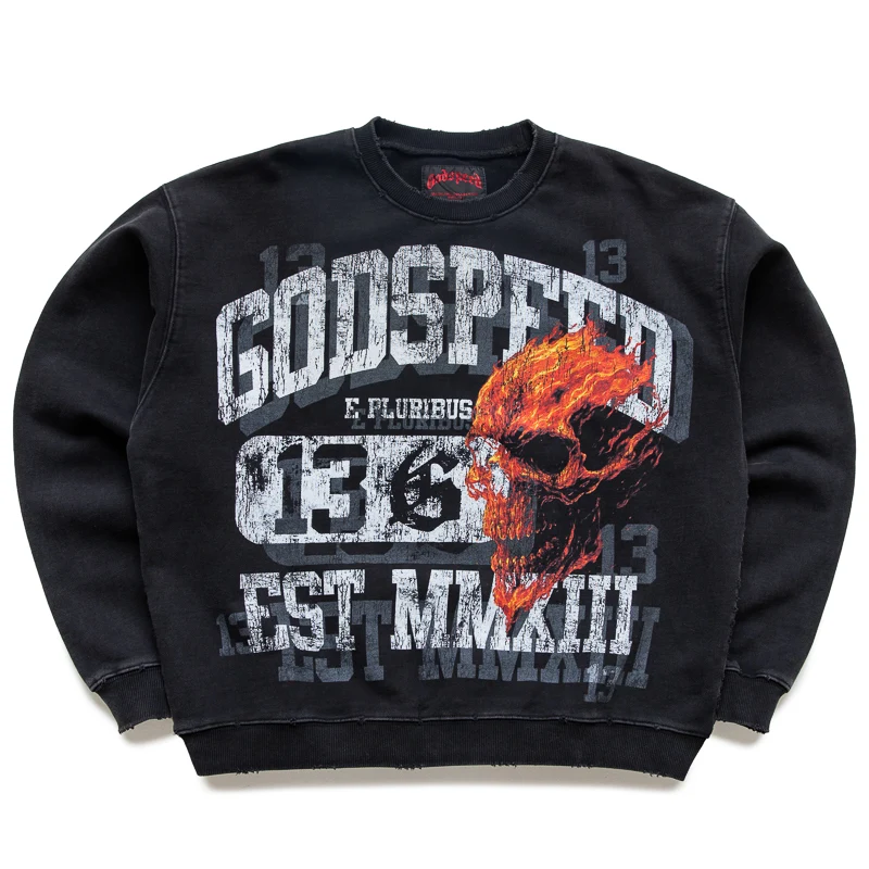 Godspeed New York Seeing Double Sweatshirt - Black Wash