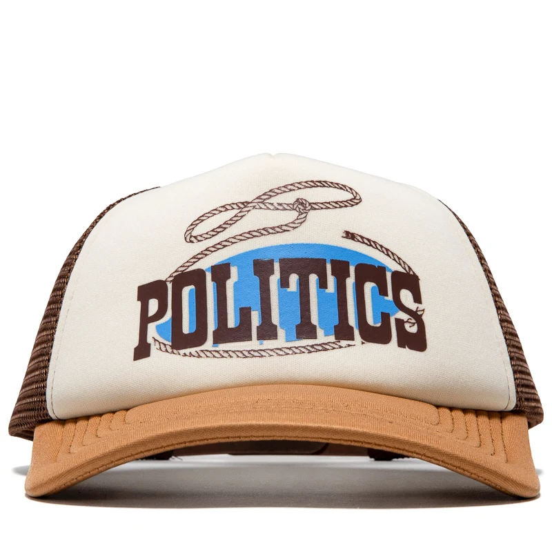 Politics Lasso Trucker Hat - Brown/Cream
