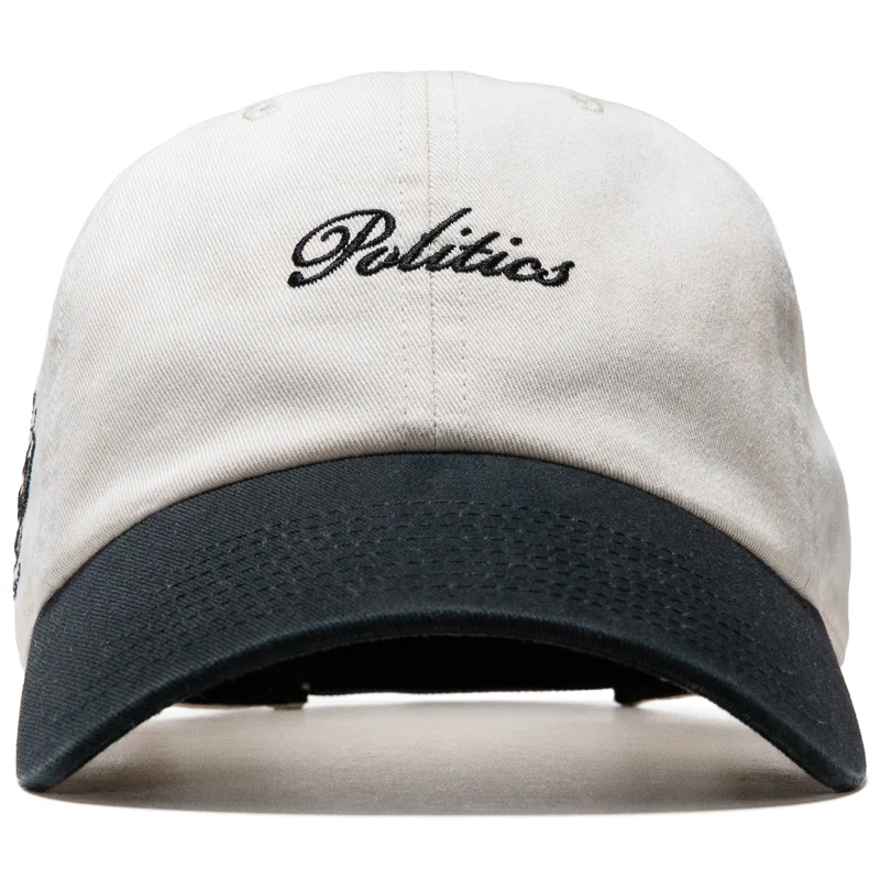Politics x Mitchell & Ness 1904 Twill Strapback - Cream/Black