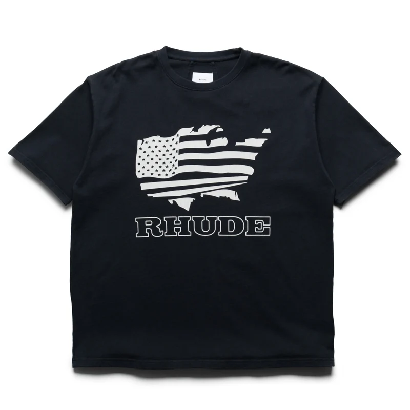 Rhude Banner Tee - Vintage Black/White