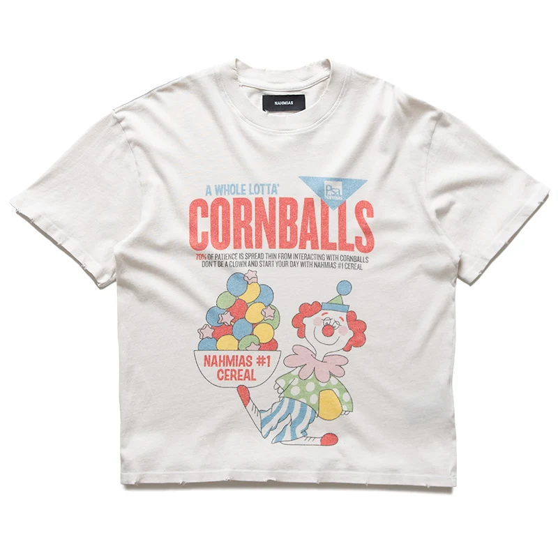 Nahmias Cornballs Boxy Tee - Egg White