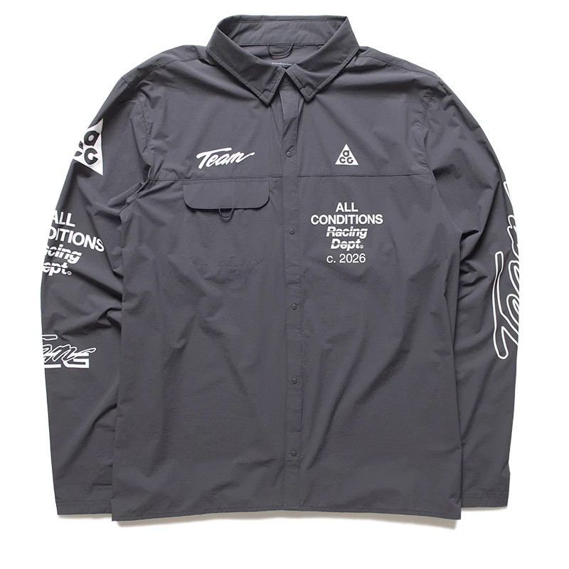 Nike ACG Aireez Graphic L/S Shirt - Dark Smoke Grey/White