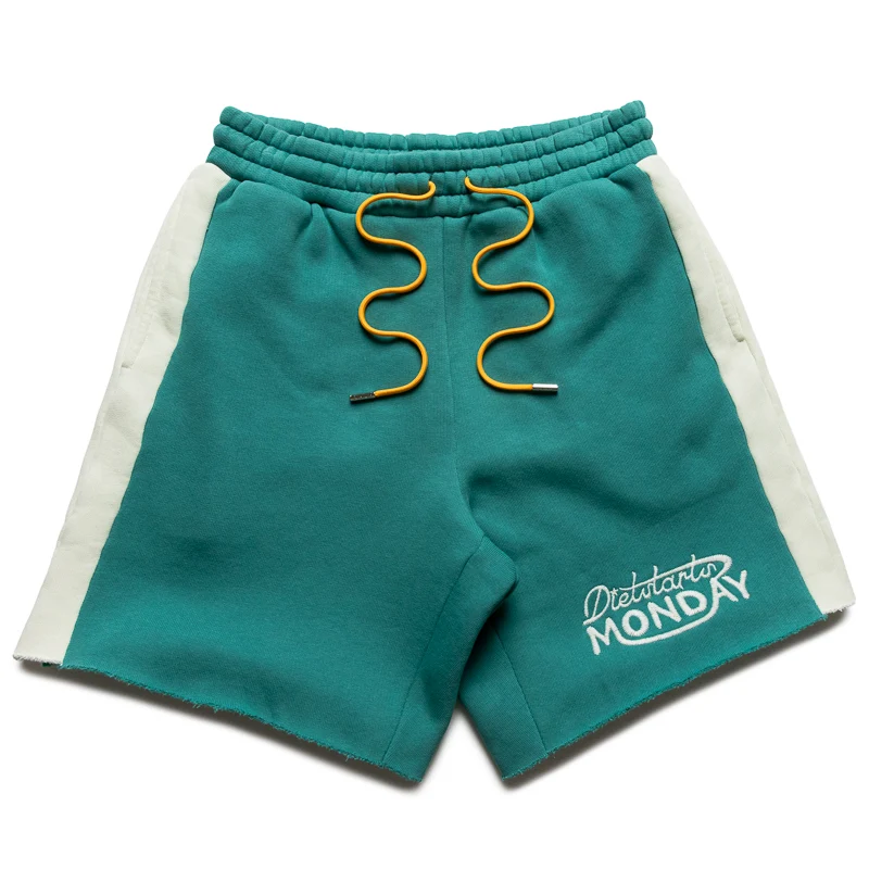 Diet Starts Monday Fleece Panel Shorts - Cream/Emerald